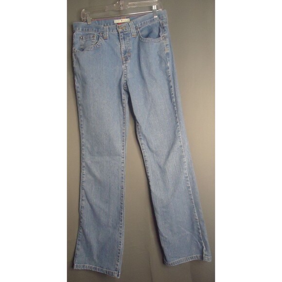 Tommy Hilfiger Stretch Hipster Bootcut Jeans Womens Size 12 Light Wash Denim - Picture 2 of 8
